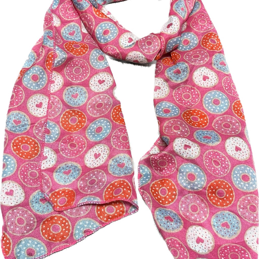Colorful Donut Pattern Scarf